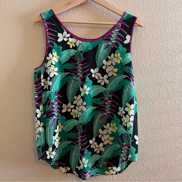 Tommy Bahama Silk Floral Cayman Tank Top Size Medium - Picture 3 of 11